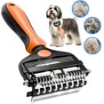 thumbnail image 1 of 3-in-1 Pet Grooming Brush for Dogs & Cats – Removes Loose Hair, Mats & Undercoat, Safe Deshedding Tool for Long & Short Hair, 1 of 9