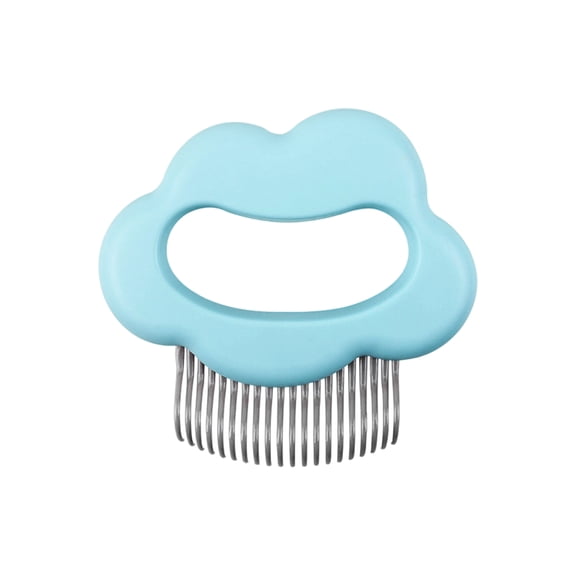 Pet Grooming Brush for Long and Short Hair, Cat Deshedding Tool, Dog Hair Removal Shell Comb, Undercoat Rake, Massage Slicker, Sky Blue