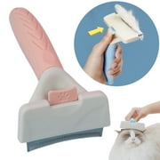 Pet Grooming Brush for Shedding，Pet Hair Comb for Cat Dematting Comb for Dog，Remove Short or Long Floating Hairs,Pink/Small