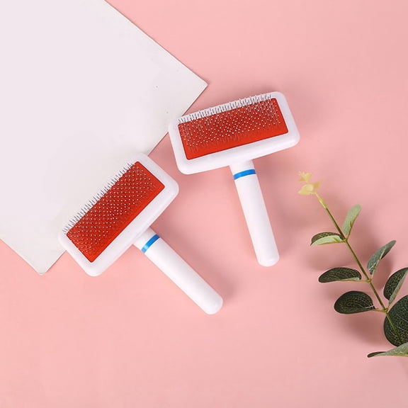 Pet Grooming Brush with Stainless Steel Needles for Dog and Cat Hair Cleaning