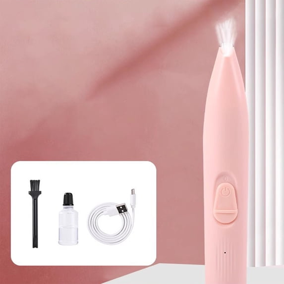 Pet Grooming Clipper Low Noise Paw Hair Trimmer with LED Light Cordless Rechargeable Dogs Cats Foot Care Kit