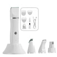 thumbnail image 1 of Pet Grooming Clippers, Rechargeable Dog Cat Hair Trimmer With 4 Replacement Blades, 1 Set Pet Hair Cutting Kit For Dogs Cats (White), 1 of 5