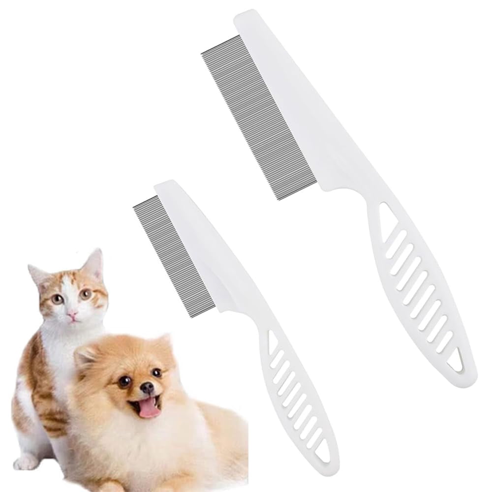 Picture of Pet Grooming Comb - 2-in-1 Multifunctional Stainless Steel Comb for ...