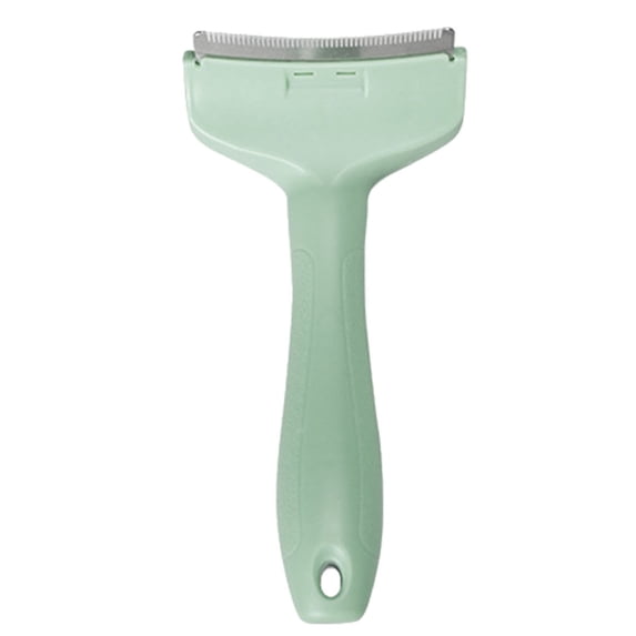 Pet Grooming Comb Pro – Cat Hair Thinner & Deshedding Tool with V-Shape Dense Teeth, Professional Shedding Brush for Long/Short Hair Cats (Green, Small)