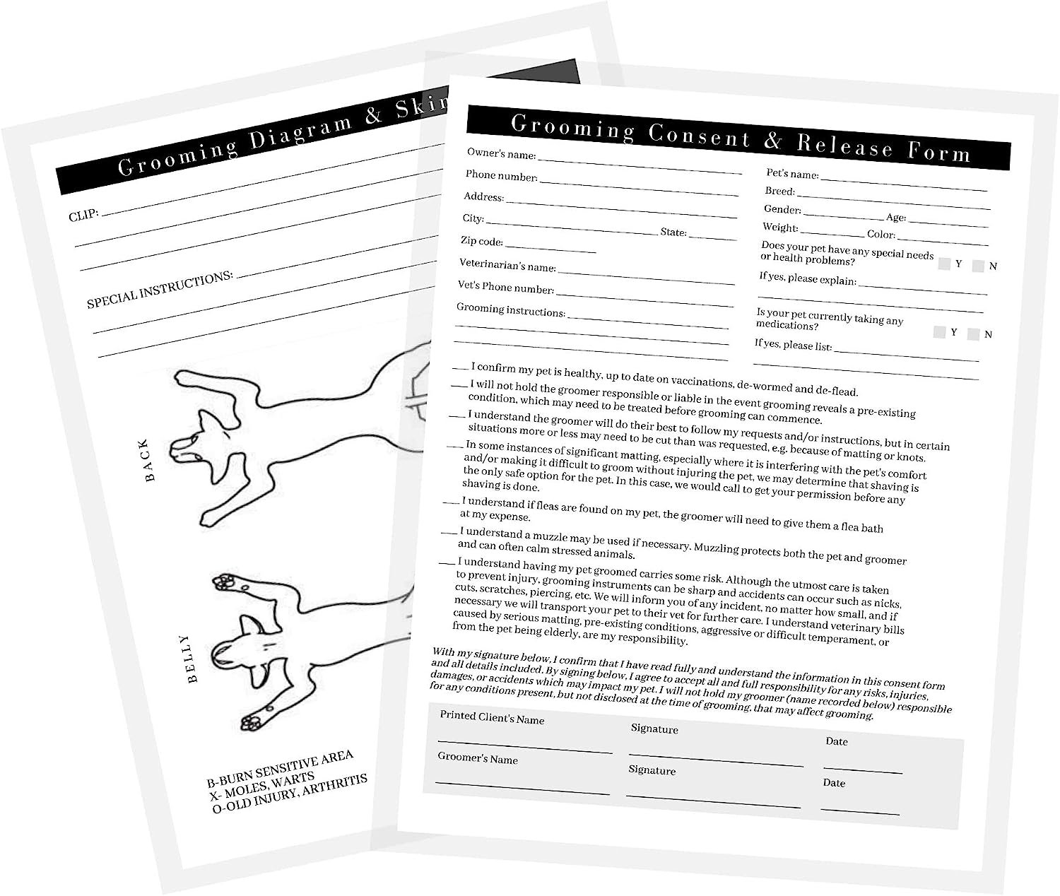 pet-grooming-consent-and-skin-mapping-groomers-diagram-75-pk-8-5-x-11-a1-for-mobile-appointment-cards-for-matted-fur-cards-dog-groomer-new-client-intake-forms-walmart-com for Printable Free Dog Grooming Forms Pet Grooming Consent and Skin Mapping Groomers Diagram 75 pk, 8.5 x 11 A1 for Mobile Appointment Cards for Matted Fur Cards Dog Groomer New Client Intake Forms - Walmart.com for Printable Free Dog Grooming Forms