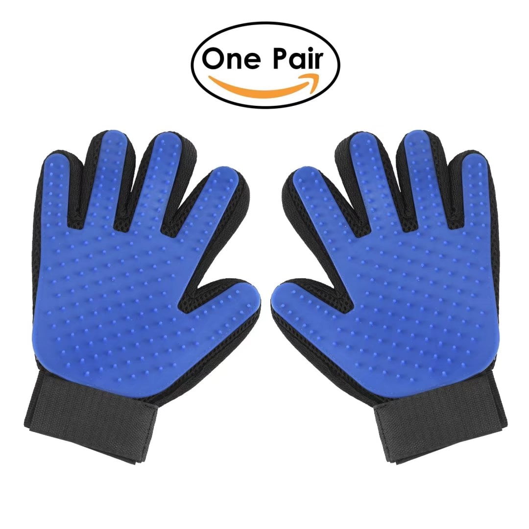 2 in 1 Pet Grooming Glove Hair Remover Mitt Massage Tool for Dogs Cats Horses