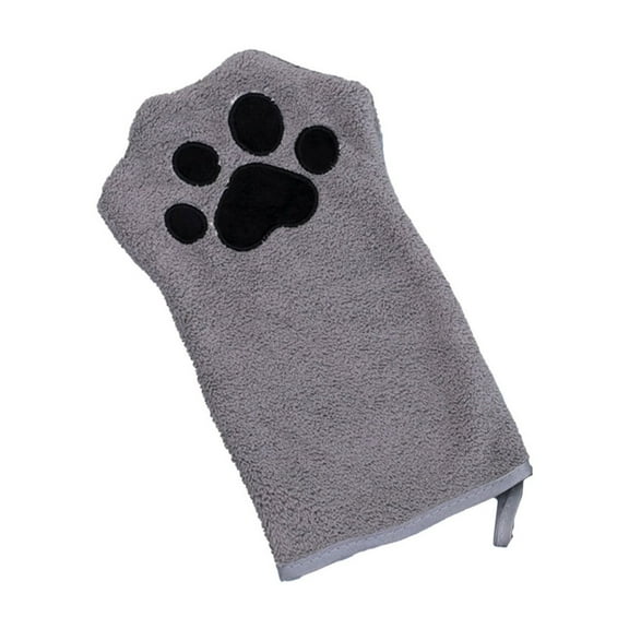 Pet Grooming Glove Absorbent Coral Velvet Drying Towel for Gentle Dog and Cat Bathing Care