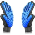 thumbnail image 1 of Pet Grooming Glove, Gentle Deshedding Brush Glove, Pet Hair Remover Mitt, Upgraded Five Finger Design, for Dog Cat Horse with Long & Short Fur (1 Pair), 1 of 4