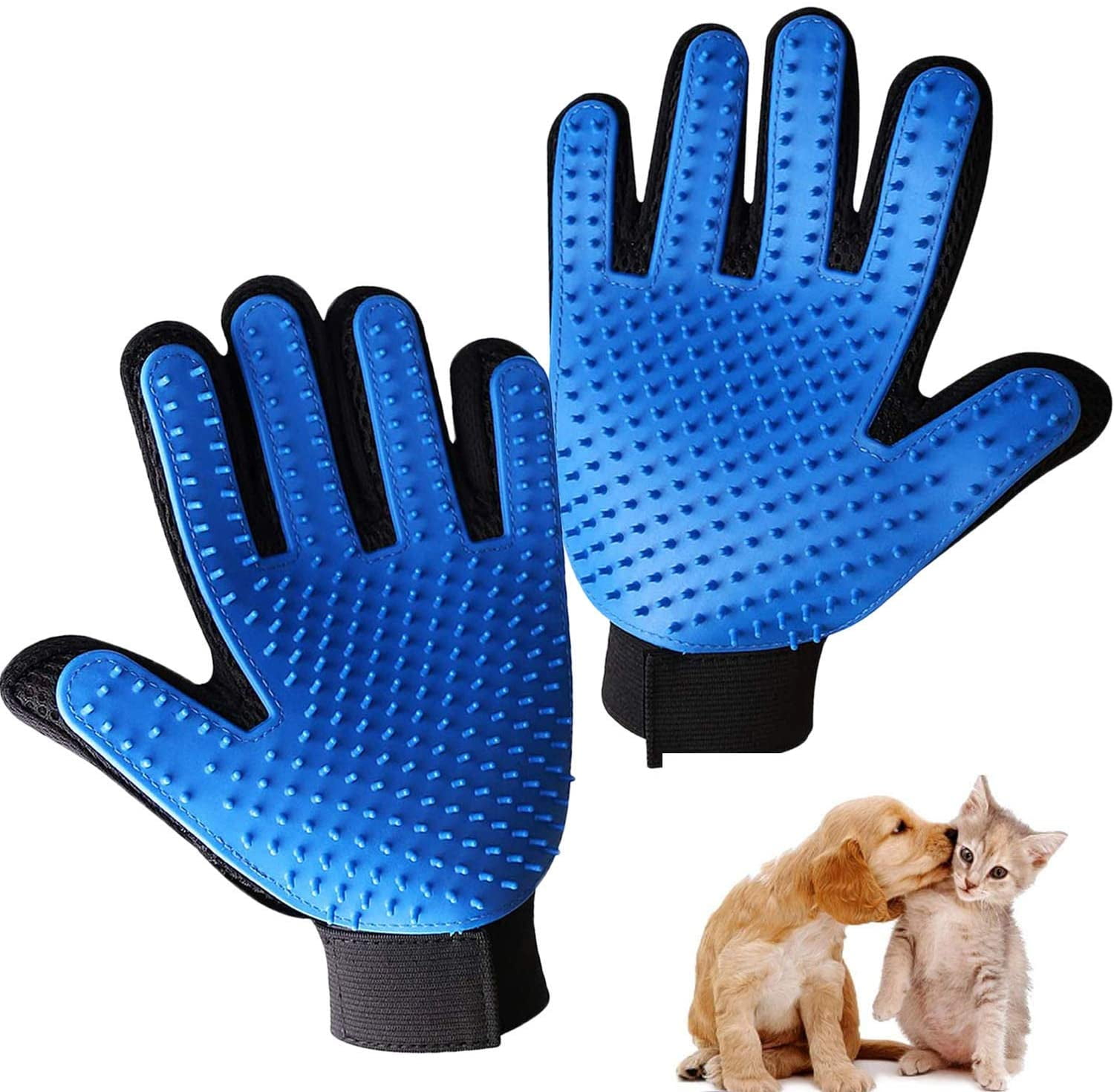 Pet Grooming Glove, Pet Hair Glove Remover Mitt Gentle Deshedding