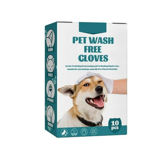 Pet Grooming Gloves for Bathing, Shedding Removal & Dusting - Reusable Non-Woven Textured Mittens for Dogs, Cats, Small Animals Cleaning Accessories 10pcs