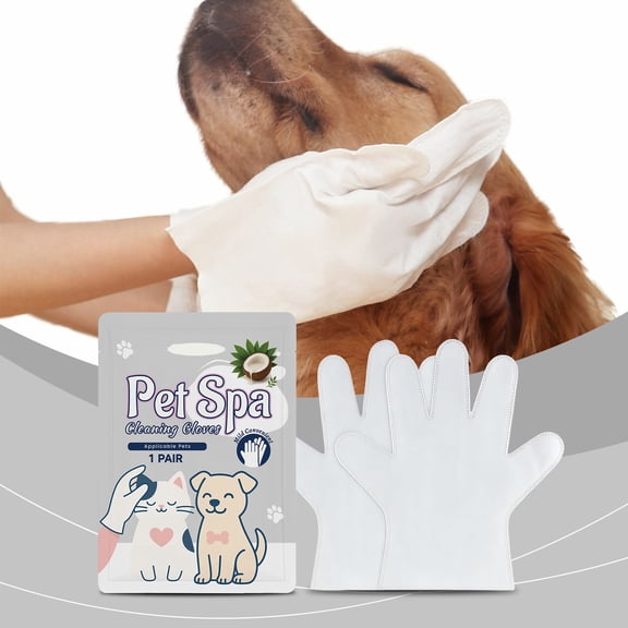 Pet Grooming Gloves Pair Of Deshedding Mitts for Dogs and Cats Removes Loose Fur During Bathing Or Dry Brushing Simulates Hand Massage for Bonding Left and Right Hand(2Pack)