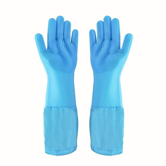 Pet Grooming Gloves Pet Hair Remover Cat, Dog Washing Gloves Silicone Heat Resistant Cleaning Gloves with High-Density Teeth Grooming Gloves for Dogs, Cats, Horses, Rabbits (1 Pair - Gray) zhongdamen