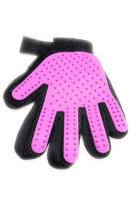 . Brushing Pet Grooming Gloves, Purple. Removes Hair or Fur from Your Pets.