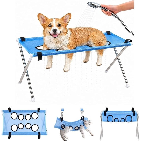 Pet Grooming Hammock,8-Hole Design Cat Grooming Harness,Pet Nail Clipping Hanger | for Cats Dogs Kitten Puppy Small Medium Large Breed Indoor Home Hair Cutting Ear Cleaning