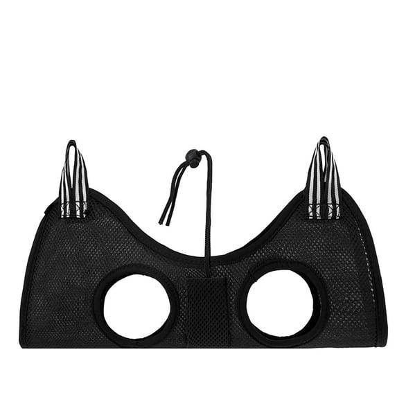 Pet Grooming Hammock, Cat Dog Bathing Restraint Bag, Anti-Bite Nail Trimming Cleaning Sling (Black / L)