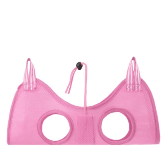 Pet Grooming Hammock, Cat Dog Bathing Restraint Bag, Anti-Bite Nail Trimming Cleaning Sling (Pink / S)