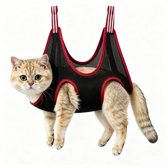 Pet Grooming Hammock for Cats Dogs, Breathable Sling for Nail Trimming and Bathing