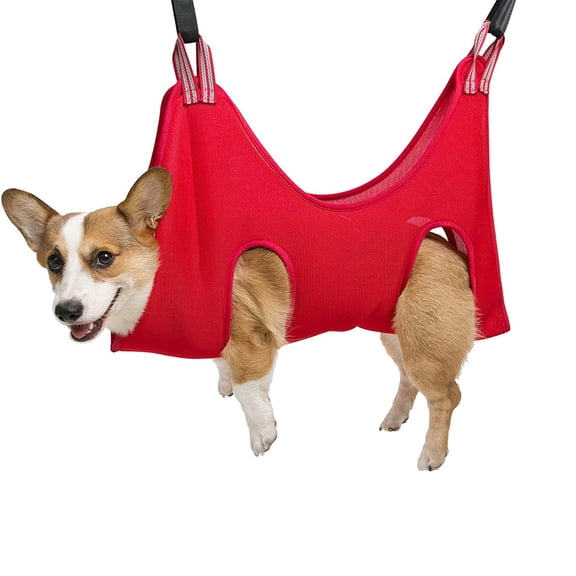 Pet Grooming Hammock Harness Breathable Hanging Sling for Dog & Cat Nail Trimming, Bathing Grooming Adjustable Restraint Holder with Thick Fabric Support for Small Dogs,Puppies Cats