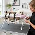thumbnail image 1 of Pet Grooming Hammock for Small Dogs Cats,24 Inch Stainless Pet Bathing Rack with Scratch Restraint and Dog Grooming Holder,Pet Sling for Cats and Small Dogs,Foldable Portable,Nail Trimming, 1 of 3
