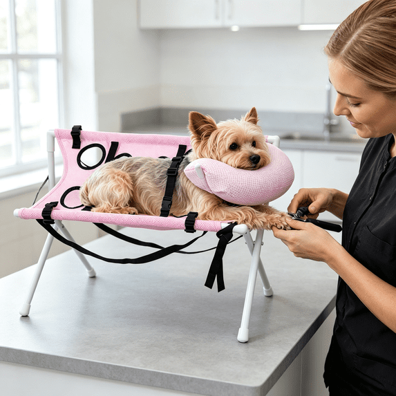 Pet Grooming Hammock With Comfort Head Pillow, Heavy‑Duty Dog Grooming Sling Hammock, Restraint Helper For Pet Nail Clipping Bathing