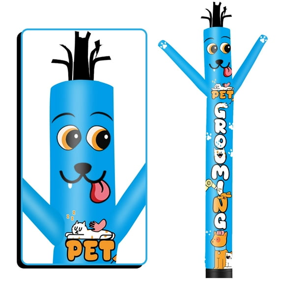 Pet Grooming Inflatable Tube Man Wacky Wavy Dancing Guy for Outdoor Decoration Advertising Business Promotion (Blower Not Included)