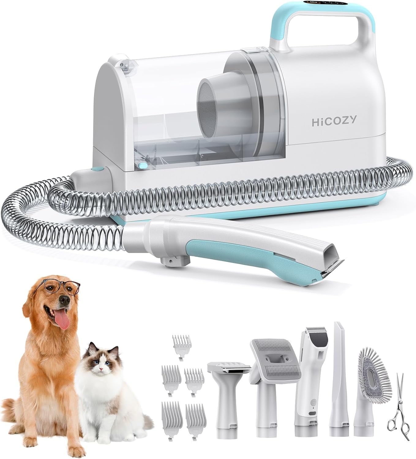 Pet Grooming Kit, Dog Clippers Tools Grooming Vacuum, Dog Hair Vacuum