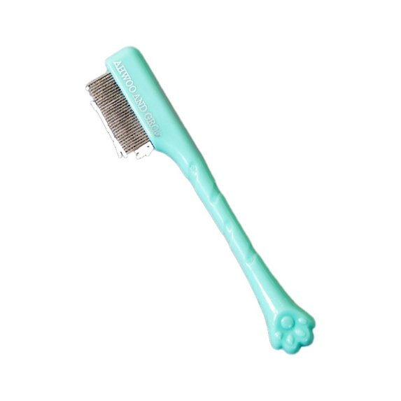 Pet Grooming Kit: Tear Stain Comb, Hair Comb & Facial Scissors For Small Dogs/Cats