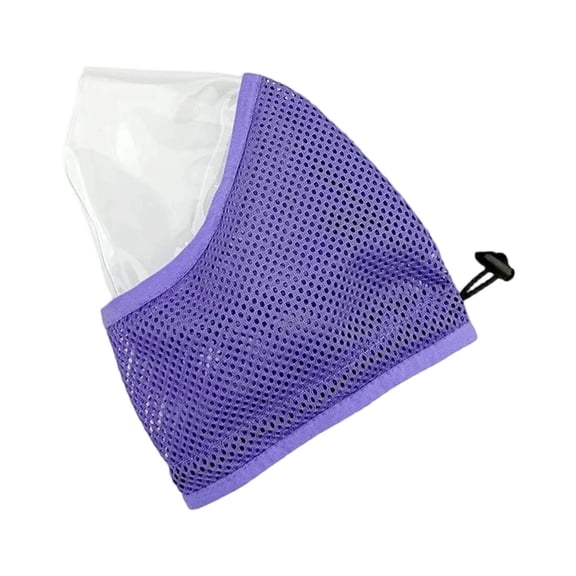 Pet Grooming Mouth Guard for Cats Breathable Mesh Shield with Transparent Guard Adjustable Licking Head Protector for Nail Trimming Bathing and General Care A