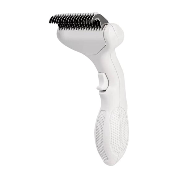 Pet Grooming Rake Comb with Curved Stainless Steel Blades for Dogs Cats Long Hair Undercoat Care