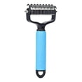 thumbnail image 1 of Pet Grooming Rake, Denbek 2 In 1 Dematting Comb & Deshedding Tool for Long Hair Pets, Pet Hair Grooming Brush, Clear Mats and Tangles,, 1 of 7