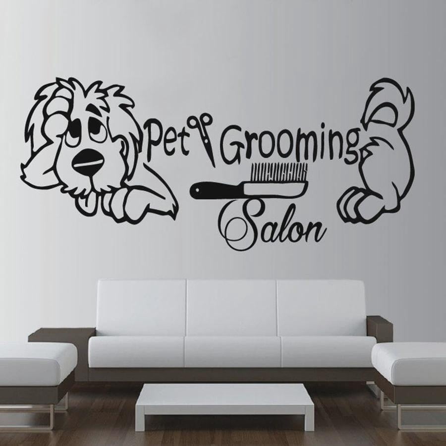 Pet Grooming Salon Wall Decals Friend Animals Dog Lovely Mural Vinyl ...