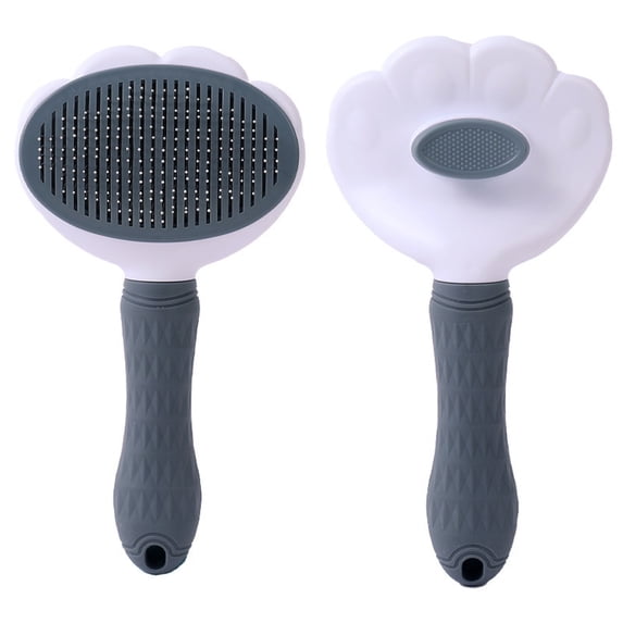Pet Grooming Slicker Brush for Shedding and Massaging Stainless Steel Bristles for Hair Removal for Felines and Canines Self Cleaning Grooming Tool