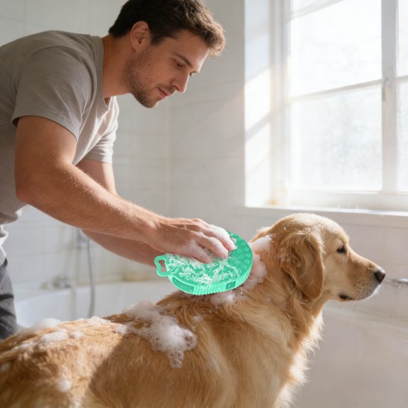 Pet Grooming Sprayer Wash Head Interactive Cleaning Shower Tool for Long and Short Haired Cats Dogs