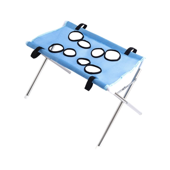 Pet Grooming Table, Professional Detachable Cat Dog Bathing Stand with Holes, Indoor Washing Station, Bathing Bed for Nail Trimming, Bathing & Care Blue