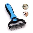 thumbnail image 1 of Pet Grooming Tool- 2 Sided Undercoat Rake for Dogs &Cats-Safe and Effective Dematting Comb for Mats&Tangles Removing-No More Nasty Shedding or Flying Hair, 1 of 5