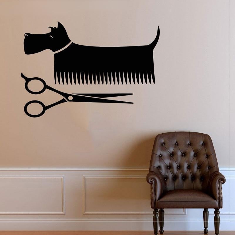 Pet Grooming Wall Decal, Dog Salon Decor, Pet Shop Decal For Window ...