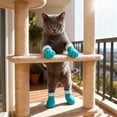 thumbnail image 1 of Pet Grooming for Cats Silicone Boots for Indoor Outdoor Use Scratch 4 Pack Cat Shoes Made of Silicone and Safe for Pet Play, 1 of 8