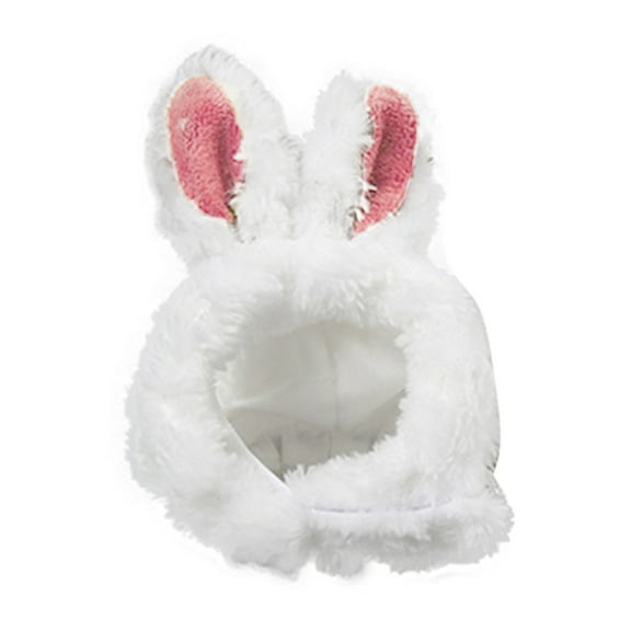 Pet Guinea Pig Kittens Warm Plush Hat Adjustable Headband with Cute Rabbit Ears