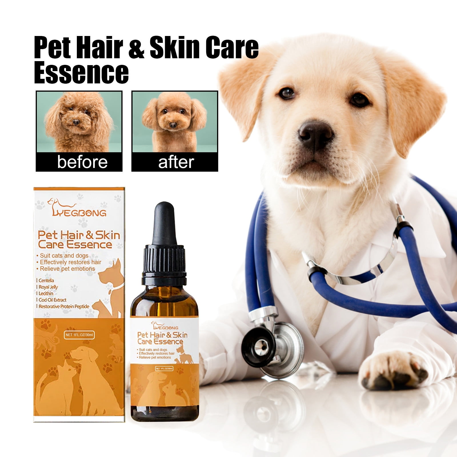 Pet Hair Care Protects Pet Hair From Being Combed Smoothly 30Ml