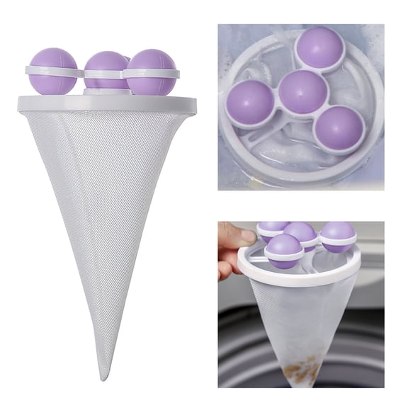Pet Hair Catcher for Washing Machine, 3PCs Reusable Floating Lint Traps with Micro-Mesh Filter, Laundry Hair Remover for Dog & Cat Owners, Washer Lint Collector Clearance!