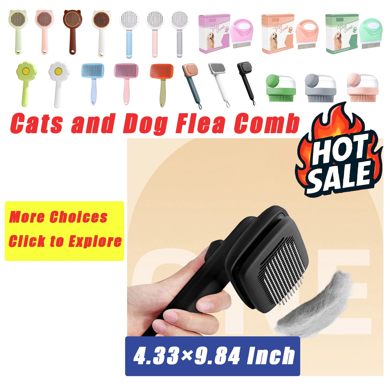Cat Grooming Combs With Self Cleaning For Healthy Cats Reference: Pet Hair Comb Dog And Cat Grooming Comb With Self
