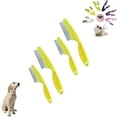 thumbnail image 1 of Pet Hair Comb, Pet Comb Dog Combs for Grooming, Cat,Dog Lice Comb, Flea Brush for Cats, Fine-Toothed Flea Comb for Long & Short Hair Pet (2 Pair,yellow), 1 of 5