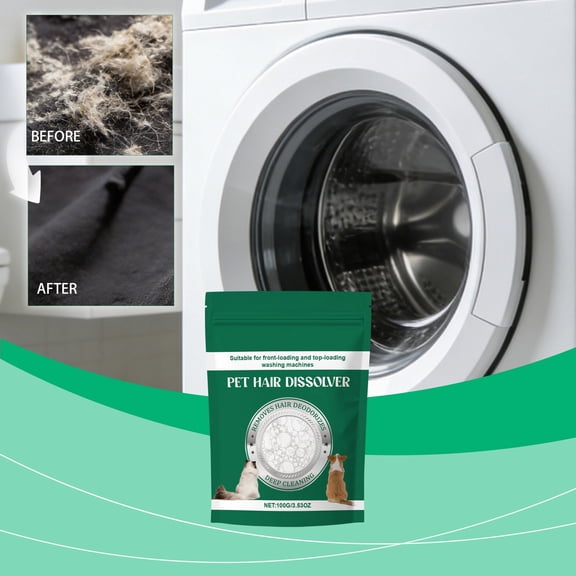 Pet Hair Dissolving Laundry Detergent, Cleaner for Removing Cat and Dog Hair from Clothes, Bedding, and Fabrics
