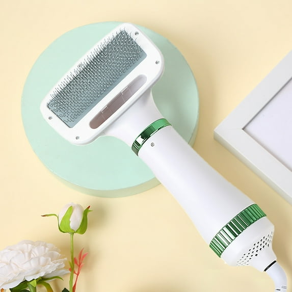 Pet Hair Dryer, Portable Quiet 2-in-1 Dog Hair Dryer with Slicker Brush, 3 Temperatures Setting,Pet Grooming Hair Dryer for Small-Sized Dogs and Cats(4.7x9.8inch)
