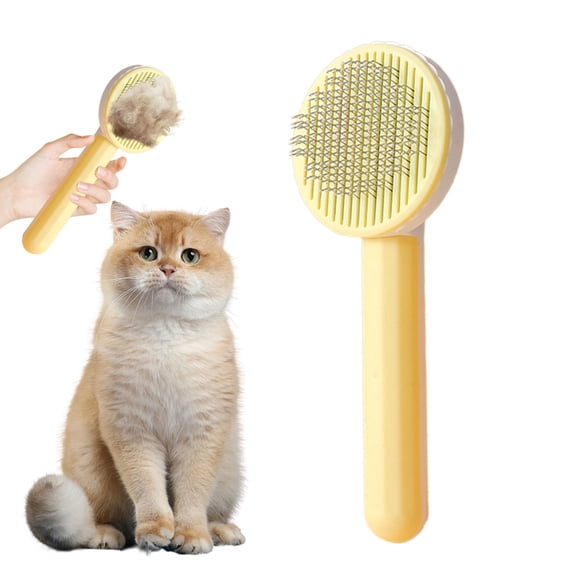 Pet Hair Grooming Brush for Cats and Dogs Shedding Comb Cleaner Deshedding Tool for Short or Long Haired Pets