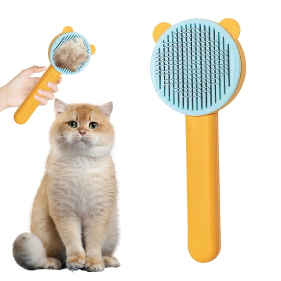 Pet Hair Grooming Brush for Cats and Dogs Shedding Comb Cleaner Deshedding Tool for Short or Long Haired Pets