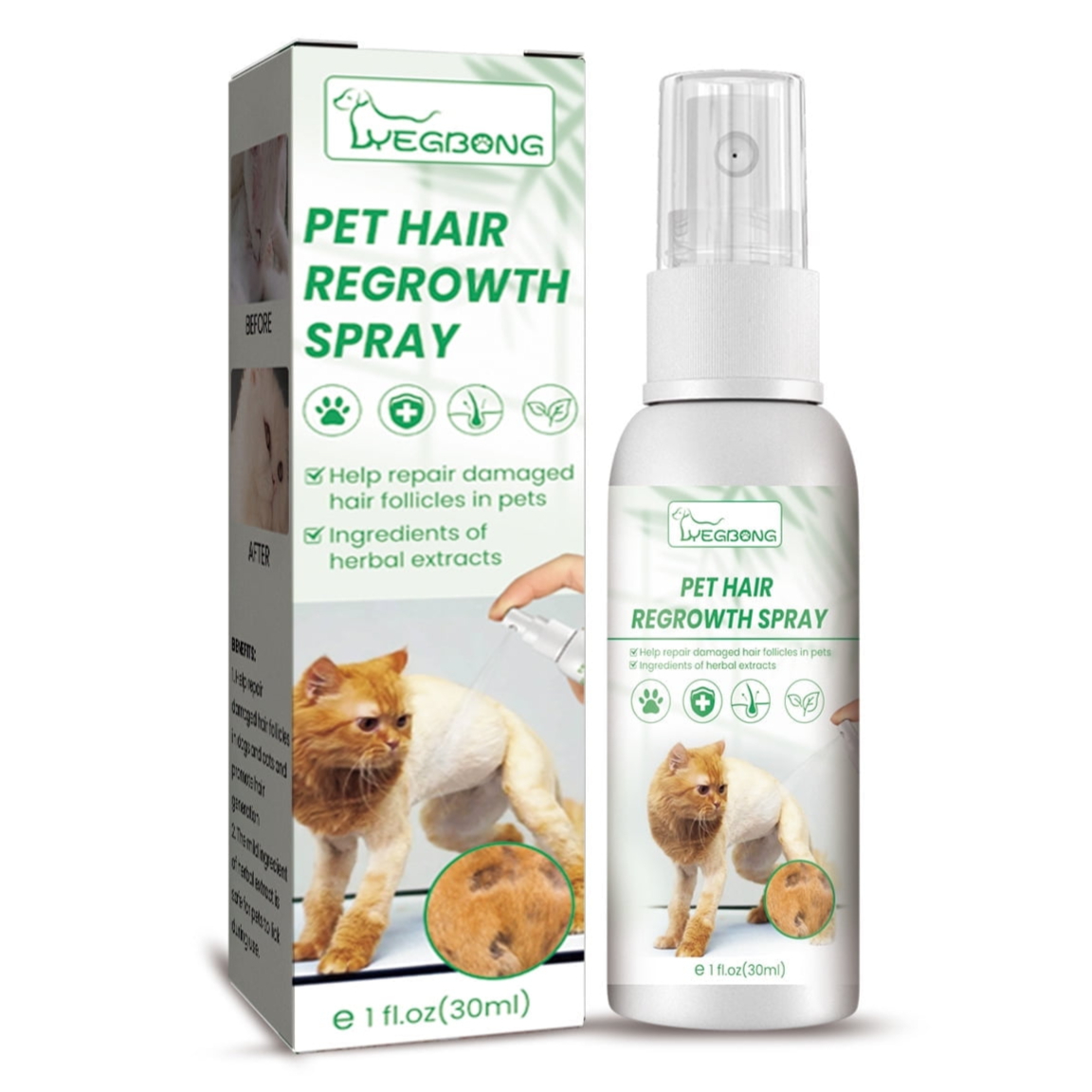 Pet Hair Growth Serum Cat and Dog Hair Conditioning Spray for