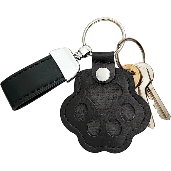 Pet Hair Keepsake Keychain, PU Leather, Mini Container, for Cats Dogs