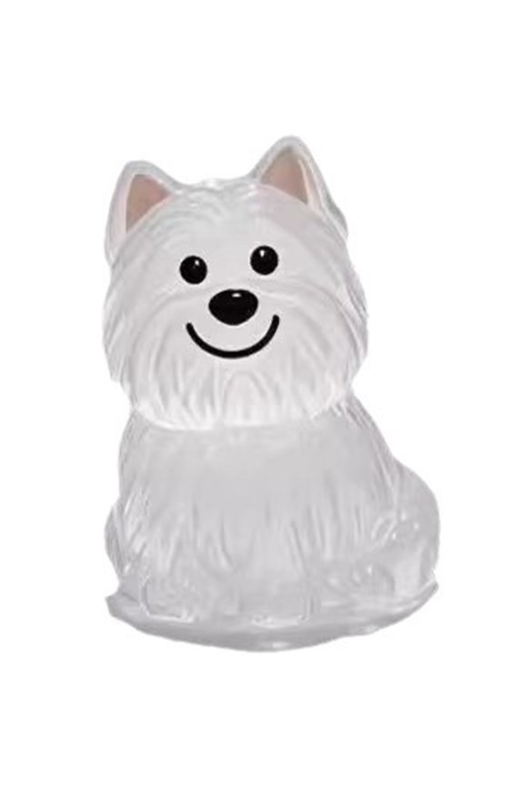 Pet Hair Keepsake Keychain, Transparent Cute Animal Keyring for Collecting Fur, Memorial Gift for Dog Lovers (Bichon Frise)