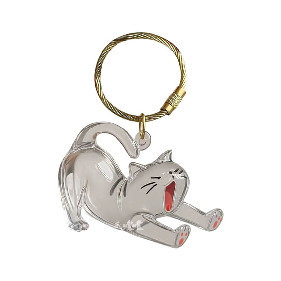 Pet Hair Keychain Cat Fur Keepsake Holder Cat Keychain Memorial Pendant Keyring Gift Pet Hair locket for Pet Lovers, Multicolor #4